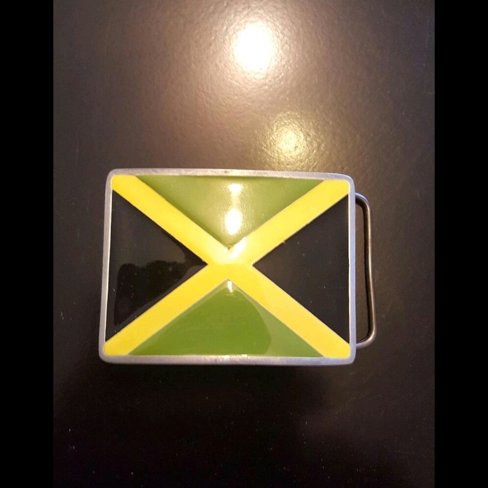 Jamaican Flag belt buckle